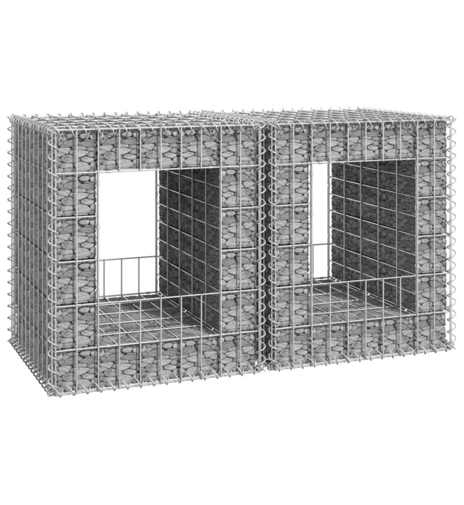 Poteaux à panier de gabion 2 pcs 50x50x60 cm Fer