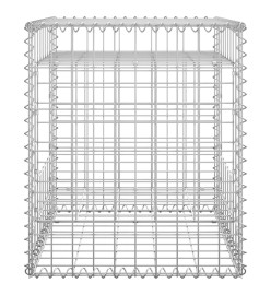 Poteaux à panier de gabion 2 pcs 50x50x60 cm Fer