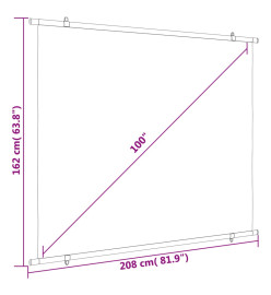 Écran de projection 100" 4:3