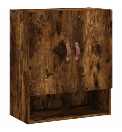 Armoire murale chêne fumé 60x31x70 cm bois d'ingénierie