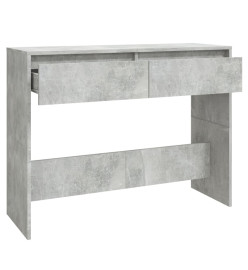 Table console Gris béton 100x35x76,5 cm Aggloméré