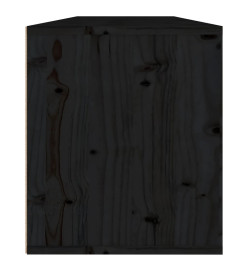 Armoires murales 2 pcs Noir 60x30x35 cm Bois de pin massif