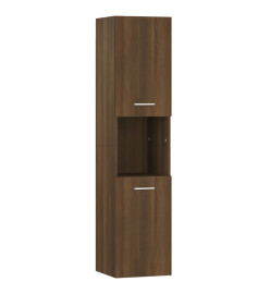 Armoire de bain Chêne marron 30x30x130 cm Bois d'ingénierie