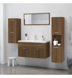 Armoire de bain Chêne marron 30x30x130 cm Bois d'ingénierie