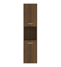 Armoire de bain Chêne marron 30x30x130 cm Bois d'ingénierie