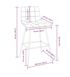 Tabouret de bar Marron clair Similicuir