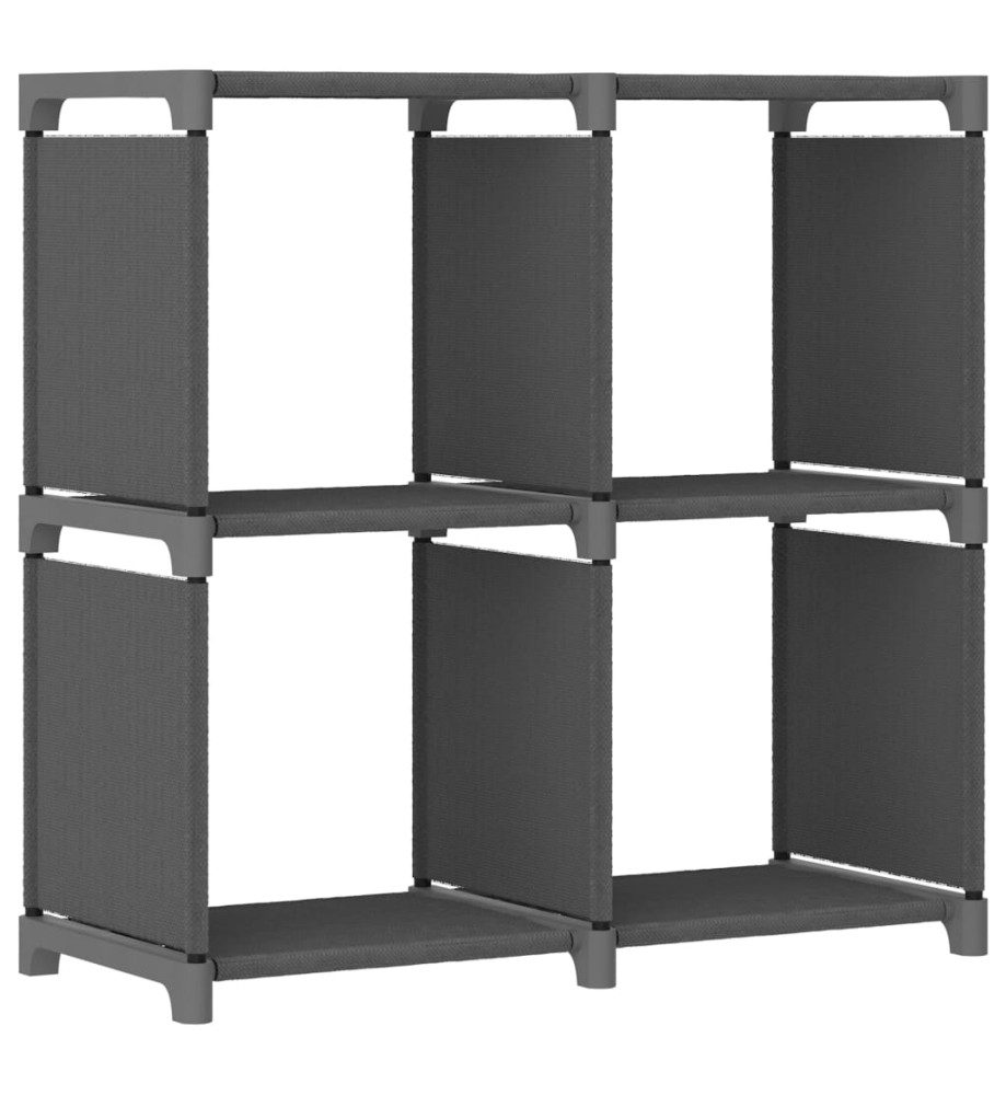 Étagère d'affichage 4 cubes Gris 69x30x72,5 cm Tissu