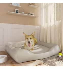 Lit pour chien Beige 80x68x23 cm Similicuir