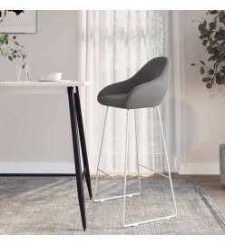 Tabouret de bar Gris clair Velours