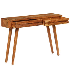 Table console Bois d'acacia avec tiroirs sculptés 118x30x80 cm