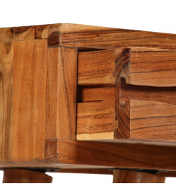 Table console Bois d'acacia avec tiroirs sculptés 118x30x80 cm