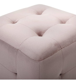 2 pcs Poufs Rose 30 x 30 x 30 cm Tissu velours