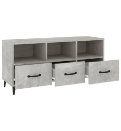 Meuble TV Gris béton 102x35x50 cm Bois d'ingénierie