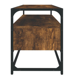 Meuble TV chêne fumé 100x35x45 cm bois d'ingénierie