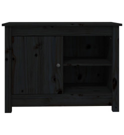 Meuble TV Noir 70x36,5x52 cm Bois de pin massif