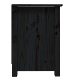 Meuble TV Noir 70x36,5x52 cm Bois de pin massif