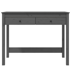 Bureau avec tiroirs Gris 100x50x78 cm Bois massif de pin