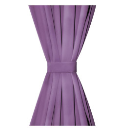 Rideau occultant avec boucles 2 pcs 140 x 225 cm Lilas