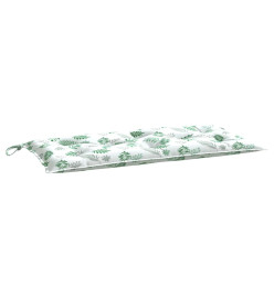 Coussins de banc de jardin lot de 2 motif de feuilles tissu