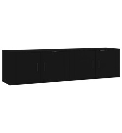 Meubles TV muraux 2 pcs noir 80x34,5x40 cm