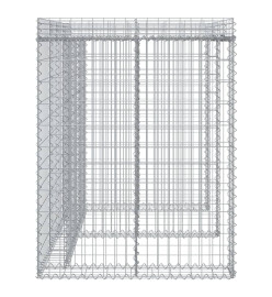 Mur de gabion pour poubelle 192x91x120 cm fer galvanisé