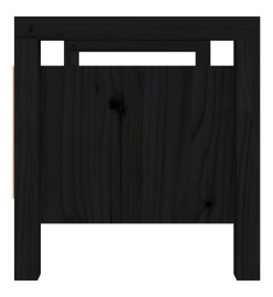 Banc d'entrée Noir 80x40x43 cm Bois de pin massif