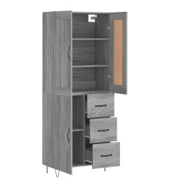 Buffet haut Sonoma gris 69,5x34x180 cm Bois d'ingénierie