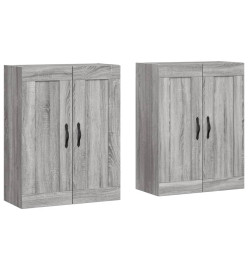 Armoires murales 2 pcs sonoma gris bois d'ingénierie