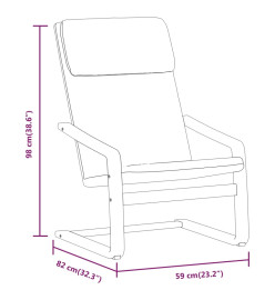 Chaise de relaxation avec repose-pied Gris clair Tissu