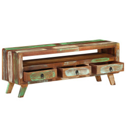 Meuble TV Multicolore 110x30x40 cm Bois massif de récupération