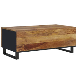 Table basse 100x54x40cm bois de manguier solide et d'ingénierie