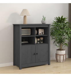 Buffet Gris 83x41,5x100 cm Bois massif de pin