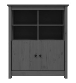 Buffet Gris 83x41,5x100 cm Bois massif de pin