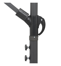 Parasol suspendu Noir 3 m Mât en aluminium