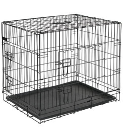 @Pet Cage pour chien 50,8x30,5x35,5 cm Métal Noir 15006