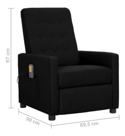 Fauteuil de massage Noir Tissu