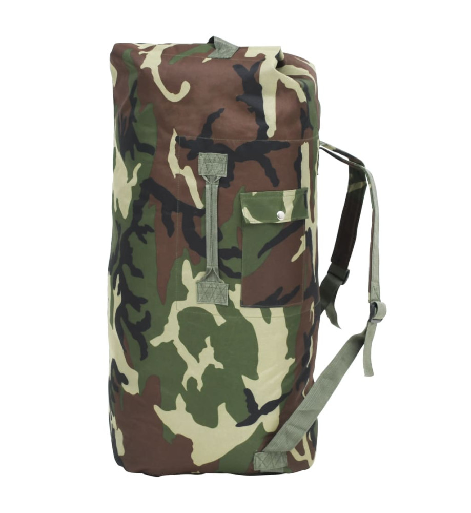 Sac de sport en style militaire 85 L Camouflage