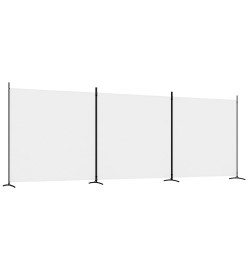 Cloison de séparation 3 panneaux Blanc 525x180 cm Tissu