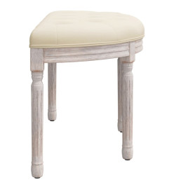 Banc beige 81,5x41x49 cm lin