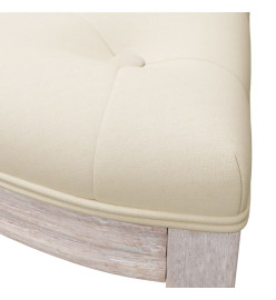 Banc beige 81,5x41x49 cm lin