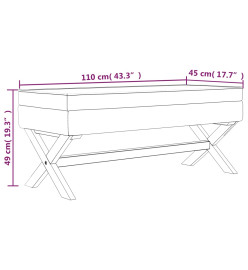 Tabouret de rangement Rose 110x45x49 cm Velours