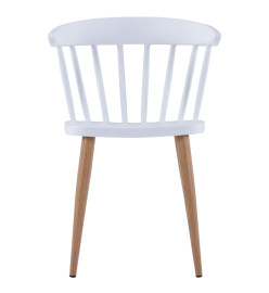 Chaises à manger lot de 2 blanc plastique