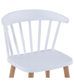 Chaises à manger lot de 2 blanc plastique