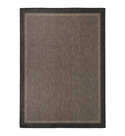 Tapis à tissage plat d'extérieur 120x170 cm Marron foncé