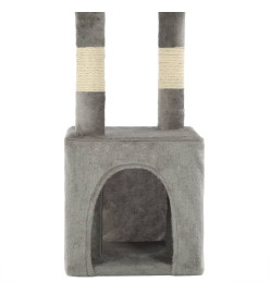 Arbre à chat avec griffoirs en sisal 109 cm Gris