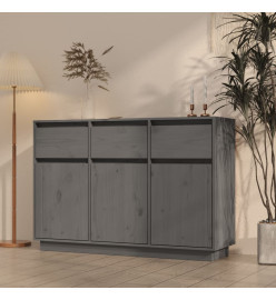 Buffet Gris 110x34x75 cm Bois massif de pin