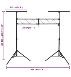 Support de lampe 338x115x(180-300) cm Acier