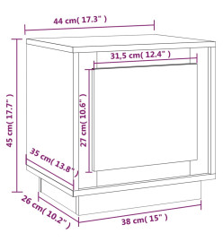 Table de chevet blanc brillant 44x35x45 cm bois d’ingénierie