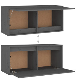 Meubles TV 2 pcs Gris Bois massif de pin