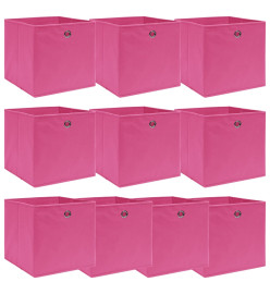 Boîtes de rangement 10 pcs Rose 32x32x32 cm Tissu